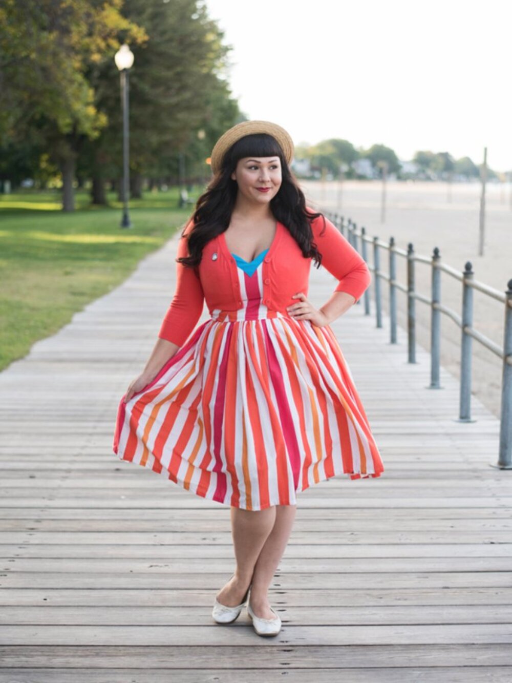 Vintage Inspired by Jackie Jolly Holiday Bert Dress Striped Sundress Retro